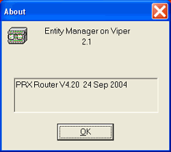 Entity Management Module - EMM Viper Appearance About Menu
