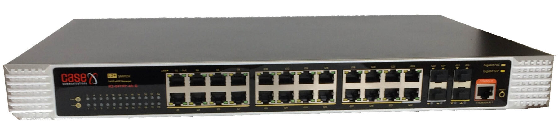 24 Port Industrial PoE Switch with 4 x Fibre ports